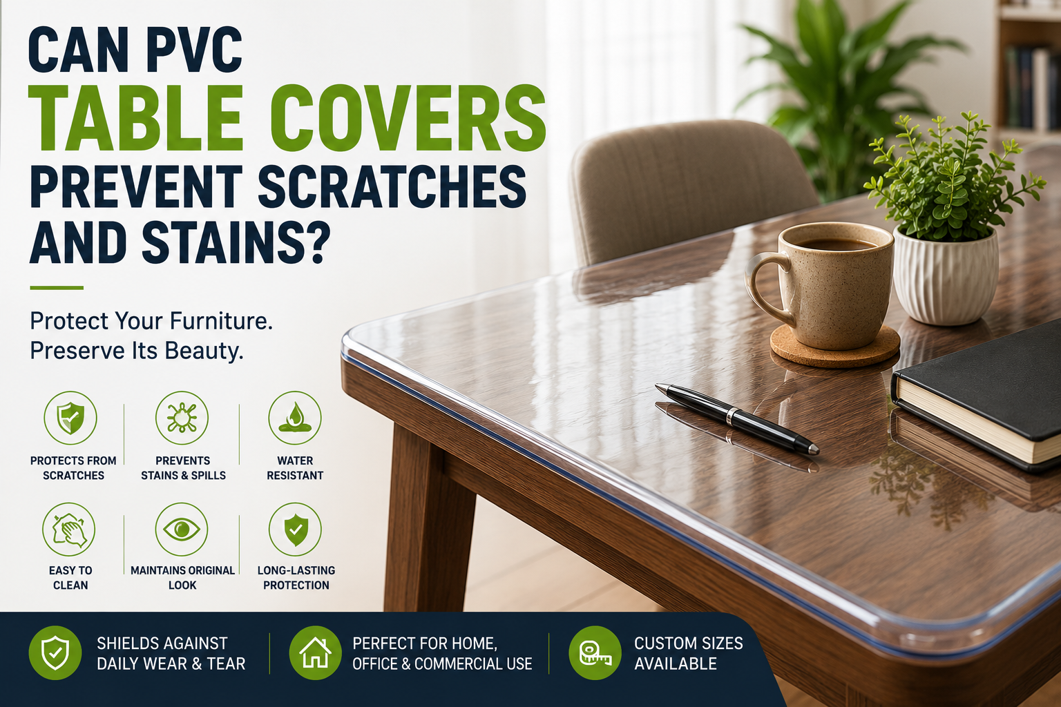 PVC table covers Qlarity PVC table covers