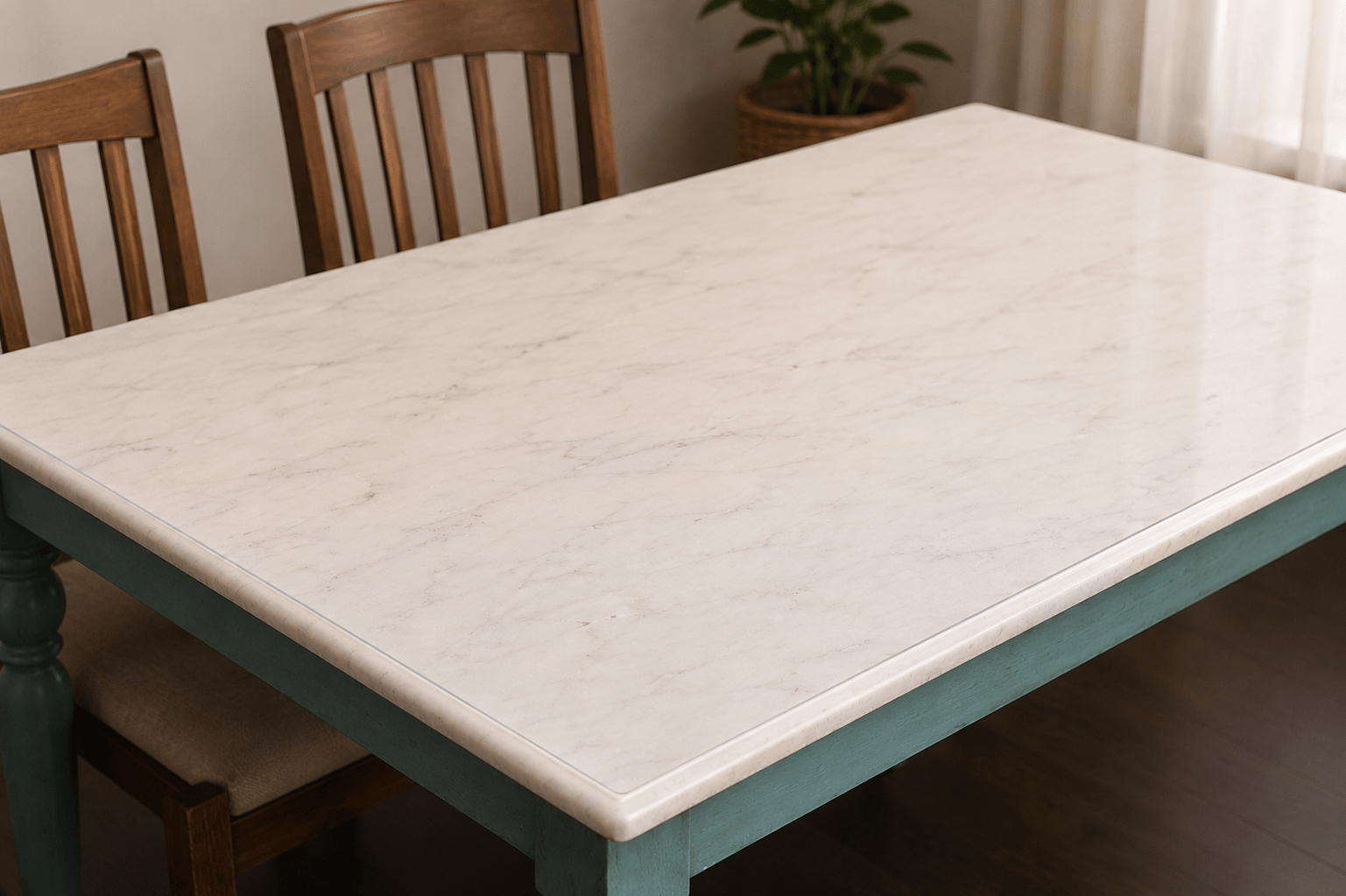 Complete table fitted with the 1 millimetre Qlarity table cover