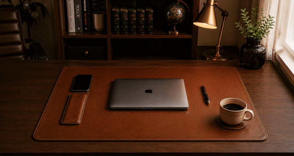Qlarity Bison Pro Leather Desk Mats Qlarity