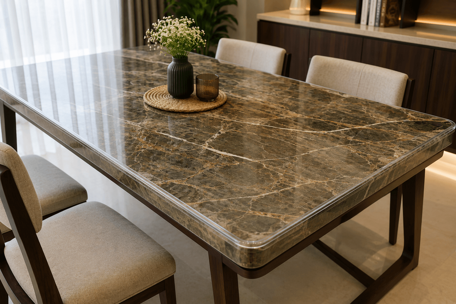 Dining table surface protection