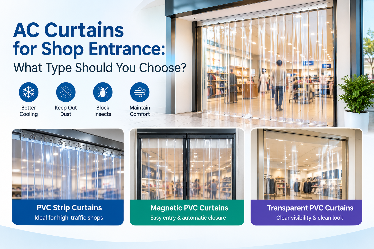 AC Curtains for Shop